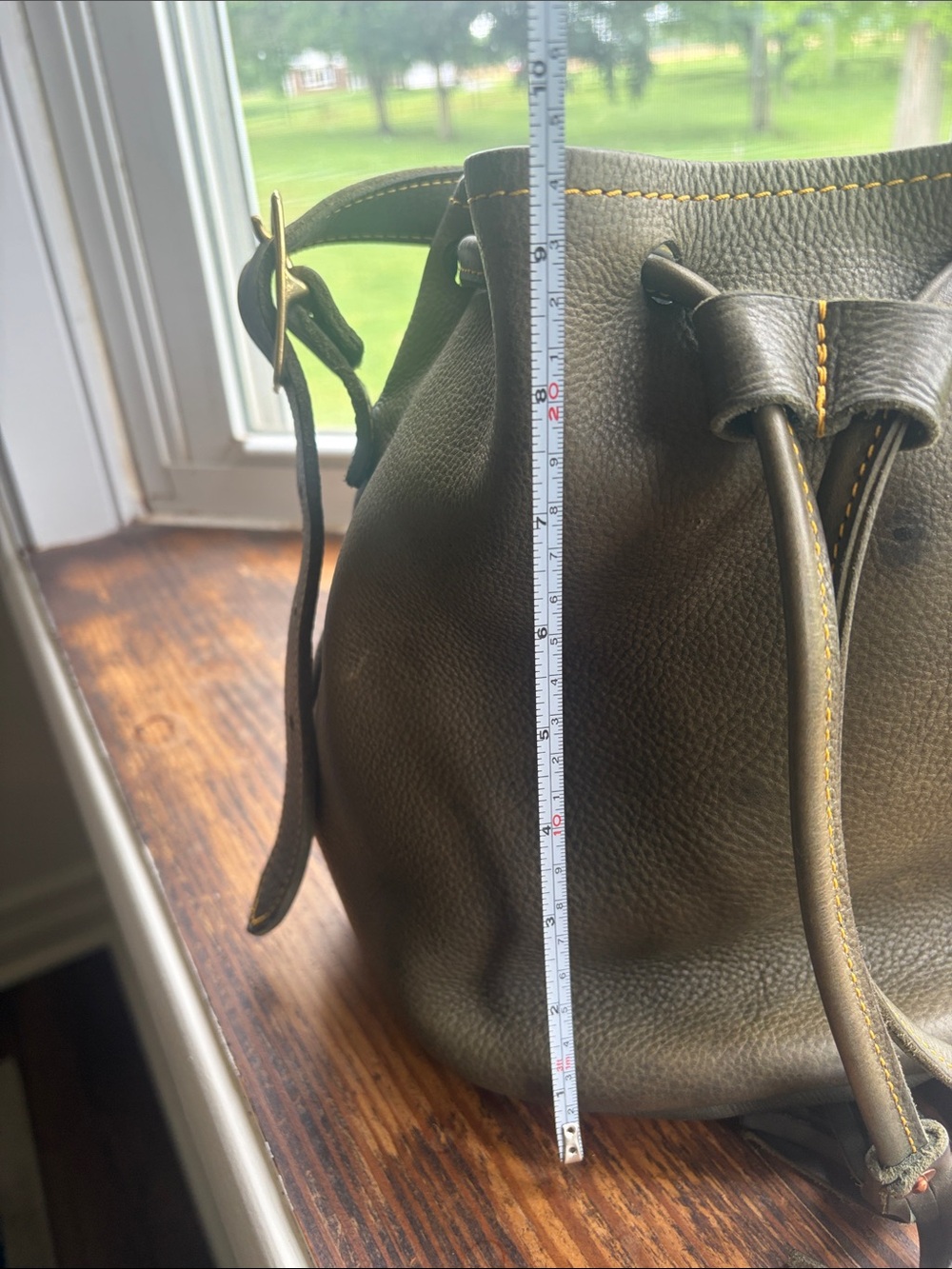 KMM and Co Blue Green Leather Bucket Bag - Women - Picture 6 of 11